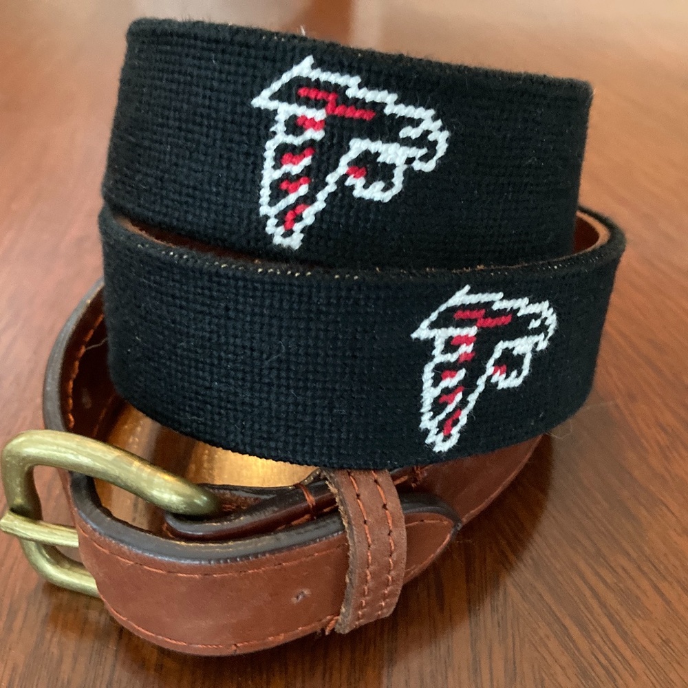 NFL Falcons Needlepoint Belt
